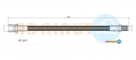 Фото 1 - db шланг тормозной db407-608 ADRIAUTO 27.1217 DB Шланг тормозной DB407-608 ADRIAUTO 27.1217 (фото 1)