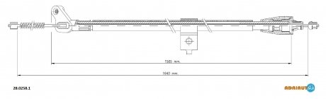 Трос зупиночних гальм ADRIAUTO 28.0258.1