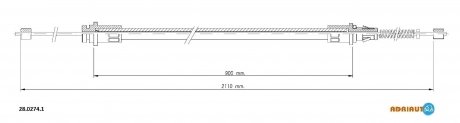 Трос зупиночних гальм ADRIAUTO 28.0274.1