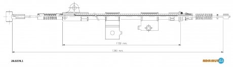 Трос зупиночних гальм ADRIAUTO 28.0278.1