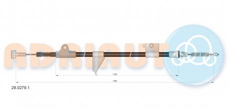 Трос зупиночних гальм ADRIAUTO 28.0279.1