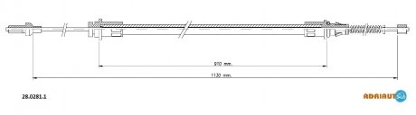 Трос зупиночних гальм ADRIAUTO 28.0281.1