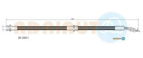 NISSAN Шланг тормозной пер. пр. Note ADRIAUTO 28.1229.1 (фото 1)