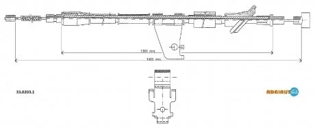 Трос зупиночних гальм ADRIAUTO 33.0203.1