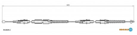 Тросик стояночного тормоза ADRIAUTO 33.0224.1