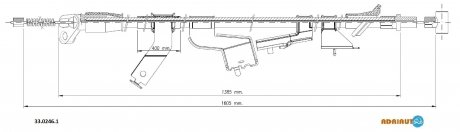 Трос зупиночних гальм ADRIAUTO 33.0246.1 (фото 1)