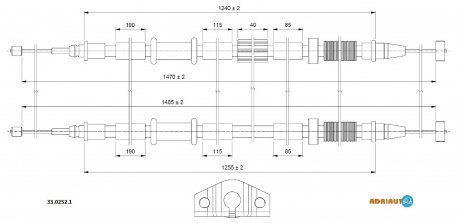 Трос зупиночних гальм ADRIAUTO 33.0252.1