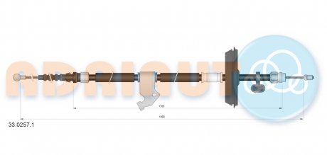 Трос зупиночних гальм ADRIAUTO 33.0257.1