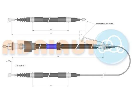 Трос зупиночних гальм ADRIAUTO 33.0268.1