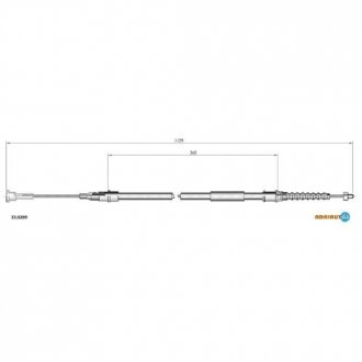 Тросик гальма стоянки ADRIAUTO 33.0289 (фото 1)