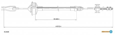 PEUGEOT Трос сцепления 505 все 81- ADRIAUTO 35.0108 (фото 1)