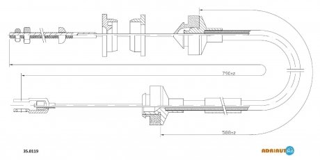 Трос зчеплення ADRIAUTO 35.0119 (фото 1)