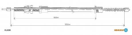 Трос зупиночних гальм ADRIAUTO 35.0208 (фото 1)