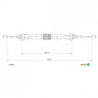 Трос гальмівний RENAULT/DACIA Duster "11>> ADRIAUTO 41.0201.2