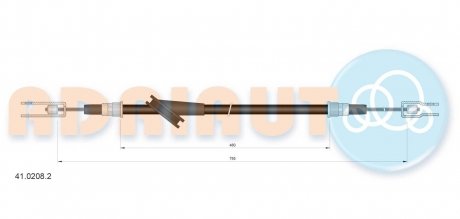 Трос зупиночних гальм ADRIAUTO 41.0208.2
