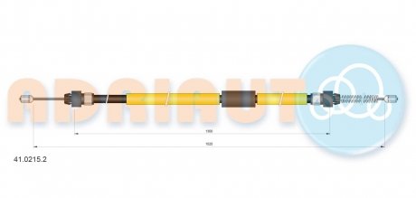 RENAULT Трос ручного тормоза лев 1520/1300 мм CAPTUR I 13- ADRIAUTO 41.0215.2