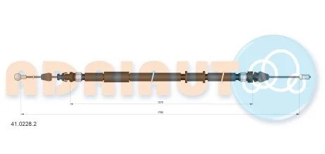 OPEL Трос ручного тормоза задний MOVANO B 10- ADRIAUTO 41.0228.2