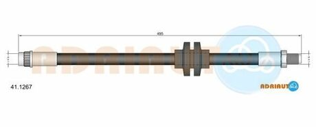 RENAULT Шланг тормозной передн.Clio 05- ADRIAUTO 41.1267