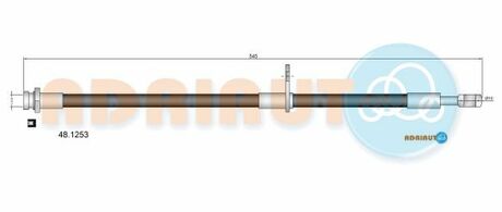 Шланг тормозной пер. прав. SUZUKI Grand Vitara 1.6 08- ADRIAUTO 48.1253