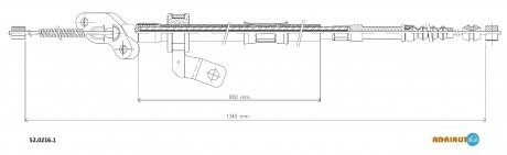 Трос стояночного тормоза ADRIAUTO 52.0216.1