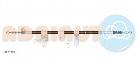 Трос зупиночних гальм ADRIAUTO 52.0228.2