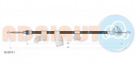 Трос зупиночних гальм ADRIAUTO 52.0275.1