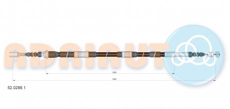Трос зупиночних гальм ADRIAUTO 52.0288.1