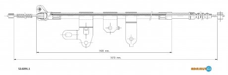 TOYOTA Трос ручного тормоза зад. лев. Corola -07 ADRIAUTO 52.0291.1