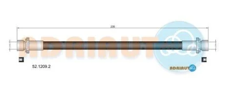 TOYOTA шланг гальм. задн. HIACE IV 95- ADRIAUTO 52.1209.2