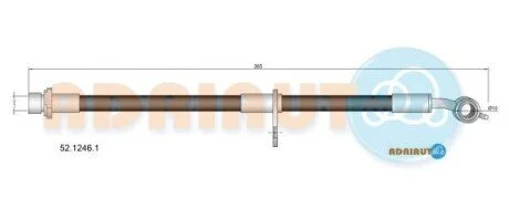 TOYOTA шланг гальм. задн. прав. AVENSIS -18 ADRIAUTO 52.1246.1