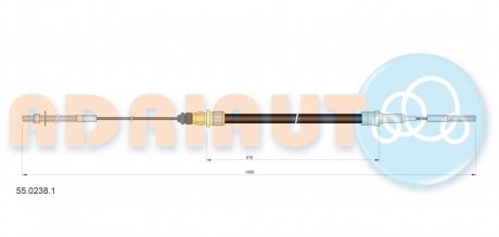 VW Трос ручного тормоза T5/6 (1430/1515) ADRIAUTO 55.0238.1