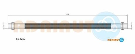 VW Шланг тормозной задн. LT46 96- ADRIAUTO 55.1252