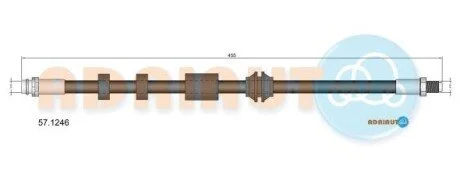 VOLVO Шланг тормозн.передн.XC60 08- ADRIAUTO 57.1246