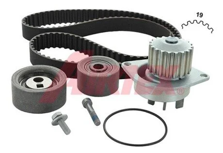 Насос води + комплект зубчатого ремня AIRTEX WPK-160003 (фото 1)