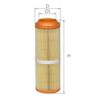 ALPHA Фільтр повітряний DB 1,7CDI: W168(A-klasse), Vaneo 98- (105*335) циліндр ALPHA FILTER AF0221