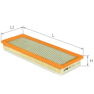 ALPHA FIAT фільтр повітряний (302*113*40) 500 1.4 12-17 ALPHA FILTER AF1576S