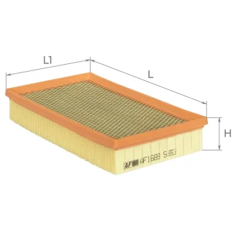 Фильтр воздушный (с сеткой)MB E-Klasse W124,S124,C124 84-93 / SsangYong Korando 88-, Musso 95- Альфа ALPHA FILTER AF1683s