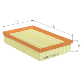 ALPHA FIAT Фильтр воздушный Stilo 1,8/2,4/1,9JTD 01- ALPHA FILTER AF1686
