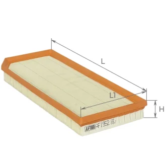 Фильтр воздушный AUDI A3+Cabriolet 8P SEAT Leon II VW Golf V, VI, Scirocco III (ALPHA FILTER AF1952 (фото 1)