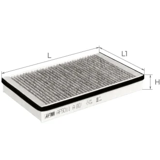 Фильтр салона 1118 (угольный) Альфа ALPHA FILTER AF5011a