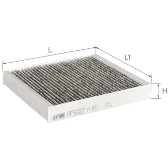 Фільтр салону (з актом вугіллям) Nissan Murano 3,5 L 05-, X-TRAIL 2,0-2,5 L/2,2 D 01-07 Альфа ALPHA FILTER AF5022a