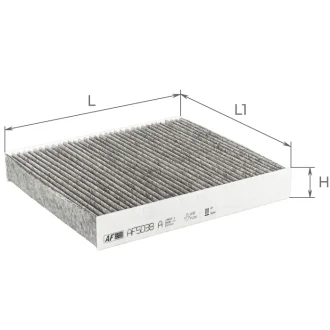 Фільтр салону з акт. кут. FORD Focus II; VOLVO C30, C70 II, S40 II, V50 Альфа ALPHA FILTER AF5038a