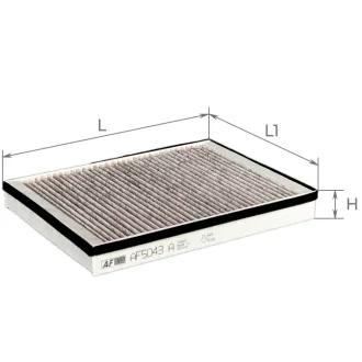 Фильтр салона VW PASSAT 94-96 угольный ALPHA FILTER AF5043a