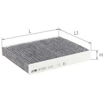 Фильтр салона (с акт углем) FORD Fiesta V, Fusion Альфа ALPHA FILTER AF5081a