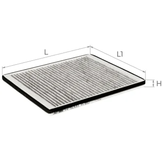 Фильтр салона (с акт углем) SUZUKI Ignis II, Wagon R+ SUBARU Justy III ALPHA FILTER AF5093a (фото 1)