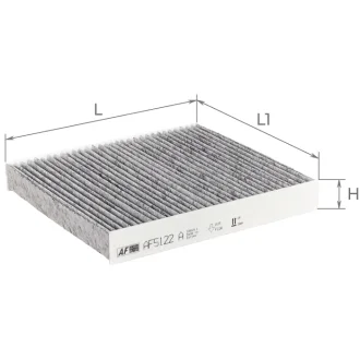 Фильтр салона с активированным углем Nissan Primera 02-, Almera 00-, Tino / Lexus GS 12-, IS 13- Альфа ALPHA FILTER AF5122a