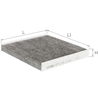 Фильтр салона (с акт углем) CITROEN Berlingo I (M49, M59), Xsara PEUGEOT Partner ALPHA FILTER AF5135a