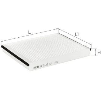 Фільтр салону MB C-Klasse W205, A205, C205, S205 14-, E-Klasse 16-, G-Klasse 18-, M-Klasse 11-, GLC 15-, GLE 15- Альфа ALPHA FILTER AF5149 (фото 1)