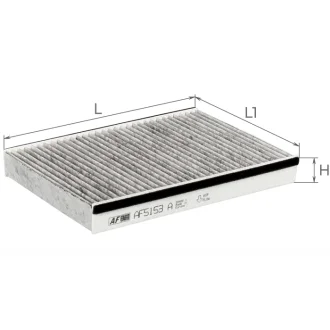 Фільтр салону Fiat 500L, 500X (з активованим вугіллям) Альфа ALPHA FILTER AF5153a