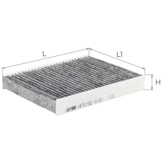 Фильтр салона (с акт углем) CITROEN C1II PEUGEOT 108 TOYOTA Aygo II Ал ALPHA FILTER AF5192a